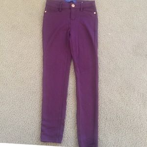Girls purple skinny pants